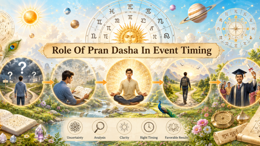 Role Of Pran Dasha In Event Timing In Vedic Astrology Showing How Planetary Periods Help Predict Marriage, Career, Finances, And Important Life Events.